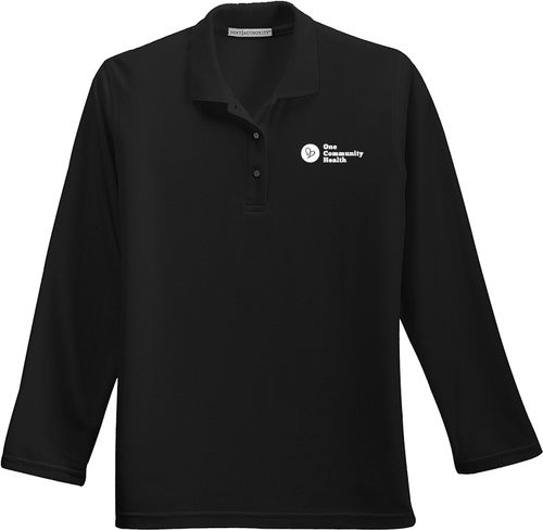 Port Authority Ladies Silk Touch Long Sleeve Polo. L500LS image thumbnail