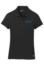 Image of Nike Ladies Dri-FIT Solid Icon Pique Modern Fit Polo. 746100