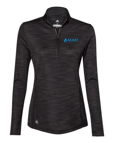Women's Lightweight Mélange Quarter-Zip Pullover - A476 image thumbnail