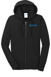 Image of Port & Company Ladies Core Fleece Full-Zip Hooded Sweatshirt. LPC78ZH