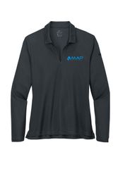 Image of Nike Ladies Dri-FIT Micro Pique 2.0 Long Sleeve Polo NKDC2105