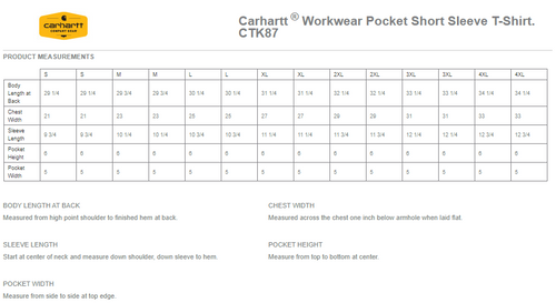 Carhartt Workwear Pocket Short Sleeve T-Shirt. CTK87 image thumbnail