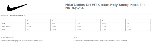 Nike Ladies Dri-FIT Cotton/Poly Scoop Neck Tee. NKBQ5234 image thumbnail
