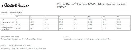 Eddie Bauer Ladies 1/2-Zip Microfleece Jacket EB227 image thumbnail