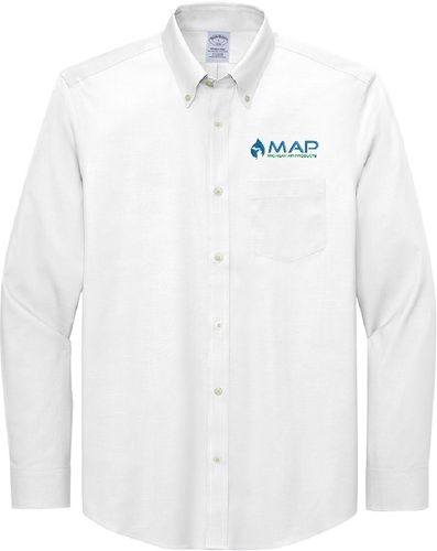 Brooks Brothers Wrinkle-Free Stretch Pinpoint Shirt BB18000 image thumbnail