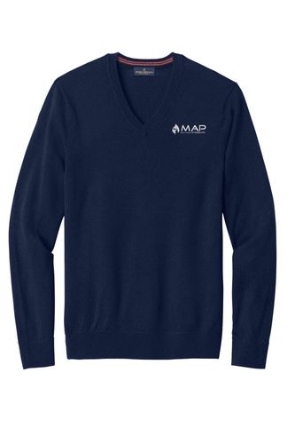 Brooks Brothers Washable Merino V-Neck Sweater BB18410 image thumbnail