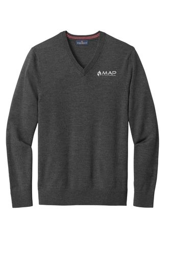 Brooks Brothers Washable Merino V-Neck Sweater BB18410 image thumbnail