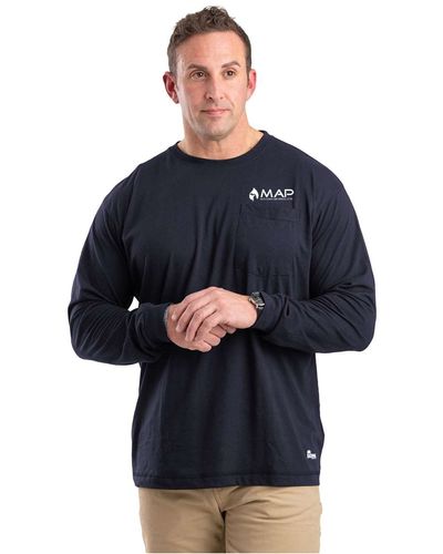 Men's Performance Long Sleeve Pocket T-Shirt - BSM39 image thumbnail