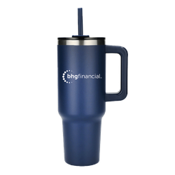 Image of Pinnacle Recycled Travel Tumbler with Straw 40oz