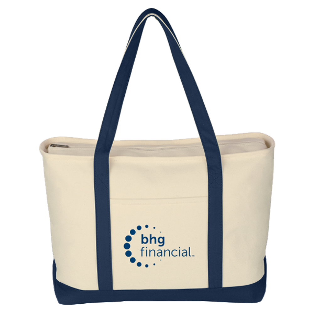 Large Heavy Cotton Canvas Boat Tote Bag primary image