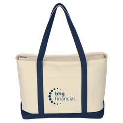 Image of Large Heavy Cotton Canvas Boat Tote Bag