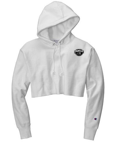 Champion ® Women’s Reverse Weave ® Cropped Cut-Off Hooded Sweatshirt image thumbnail