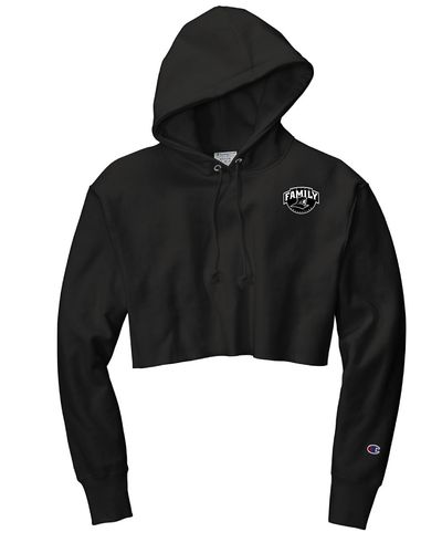 Champion ® Women’s Reverse Weave ® Cropped Cut-Off Hooded Sweatshirt image thumbnail