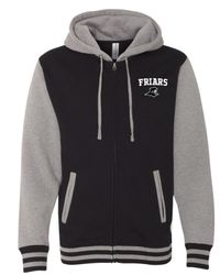 Image of Unisex Heavyweight Varsity Full-Zip Hooded Sweatshirt