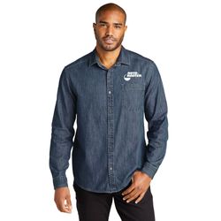 Image of Port Authority Long Sleeve Perfect Denim  (Mens) 