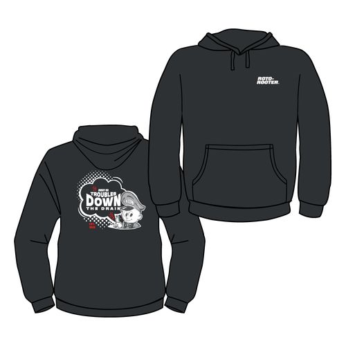 Retro Black Hoodie, Unisex image thumbnail