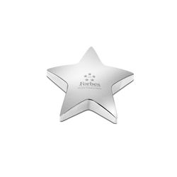 Image of Chrome-Plated Zinc Alloy Star Paperweight