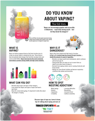 Image of TSWM- Dangers of Youth Vaping Handout for Adults - 8.5” x 11” (Limit 10)