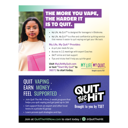 My Life, My Quit | Quit the Hit Flyer (Limit 10)  image thumbnail