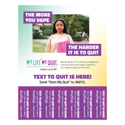 Image of My Life, My Quit | Tobacco Target Tear-off Poster (No limit)