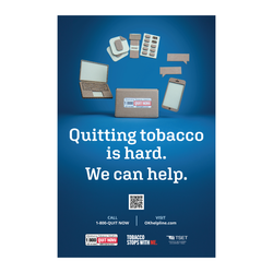 Image of OTH Poster - Quitting Tobacco is Hard 11” x 17” (Limit 10)