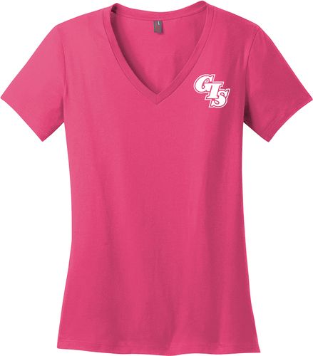 District Made® - Ladies Perfect Weight® V-Neck Tee DM1170L image thumbnail