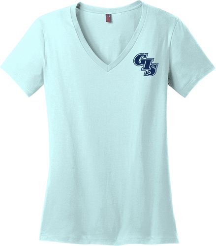 District Made® - Ladies Perfect Weight® V-Neck Tee DM1170L image thumbnail