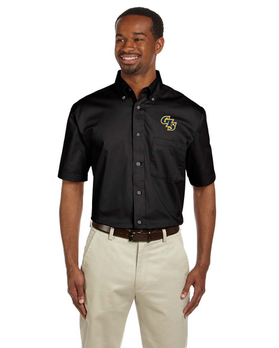 Men's Easy Blend Short-Sleeve Twill Shirt with Stain-Release image thumbnail