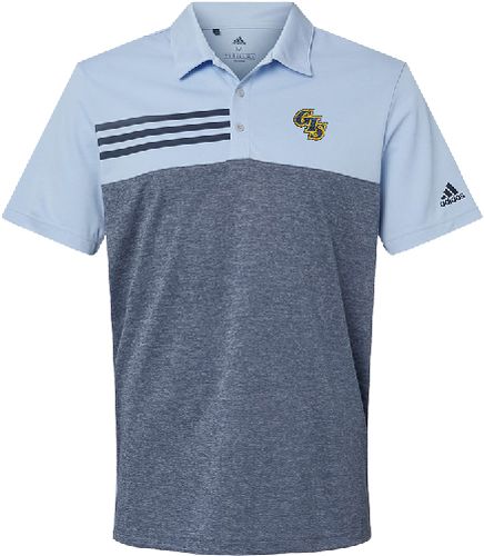 Heathered Colorblocked 3-Stripes Polo - A508 image thumbnail