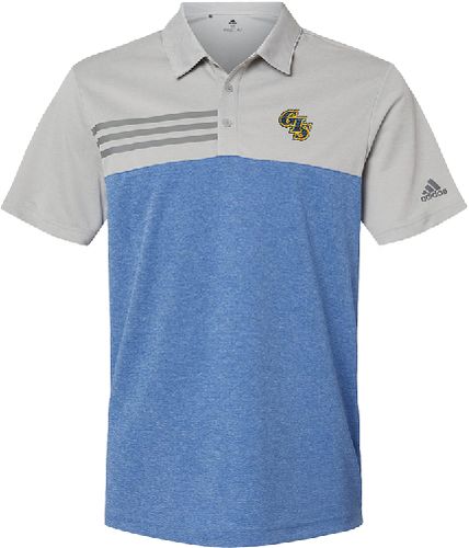 Heathered Colorblocked 3-Stripes Polo - A508 image thumbnail