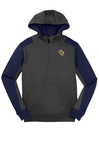 Sport-Tek Tech Fleece Colorblock 1/4-Zip Hooded Sweatshirt. ST249 image thumbnail