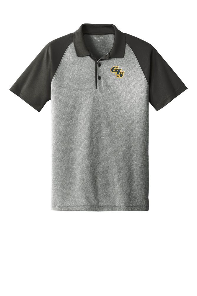 Sport-Tek PosiCharge RacerMesh Raglan Heather Block Polo. ST641 primary image
