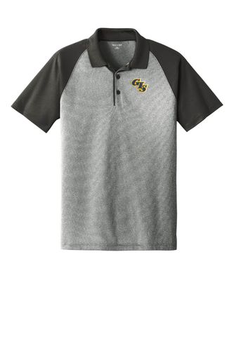 Sport-Tek PosiCharge RacerMesh Raglan Heather Block Polo. ST641 image thumbnail