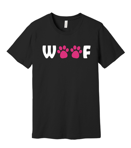 Woof Bella + Canvas Unisex Jersey T-Shirt (Black) image thumbnail