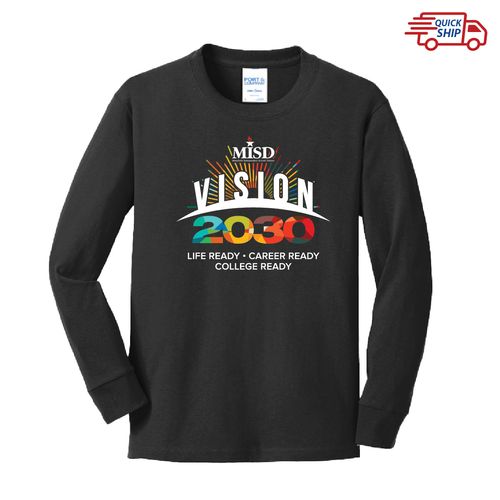 Youth Core Cotton Long Sleeve Tee (Vision 2030 1-W) image thumbnail