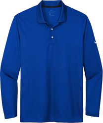 Image of Mens Nike Dri-Fit Micro Pique Long Sleeve Polo (D)