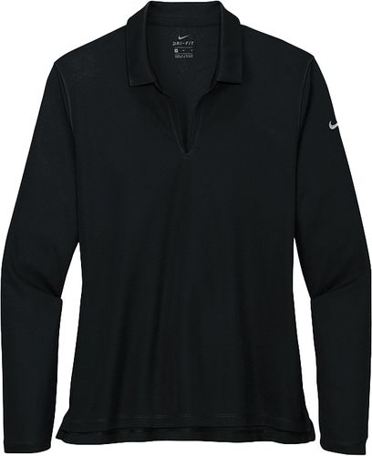 Ladies Nike Dri-Fit Micro Pique Long Sleeve Polo (D) image thumbnail