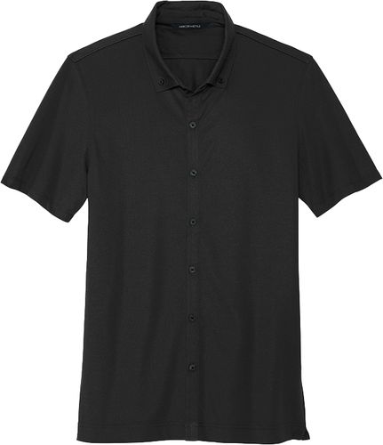 Mens Stretch Pique Full Button Polo (D) image thumbnail