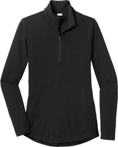 Sport Tek Ladies Triblend Wicking 1/4 Zip Pullover (D) image thumbnail