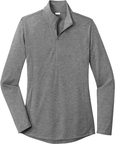 Sport Tek Ladies Triblend Wicking 1/4 Zip Pullover (D) image thumbnail
