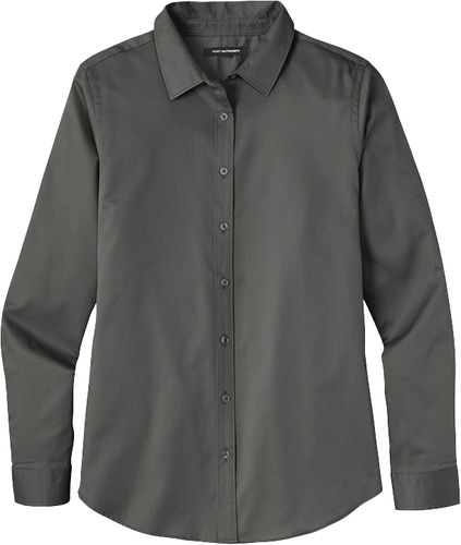 Ladies Long Sleeve Super Pro React Twill Shirt (D) image thumbnail