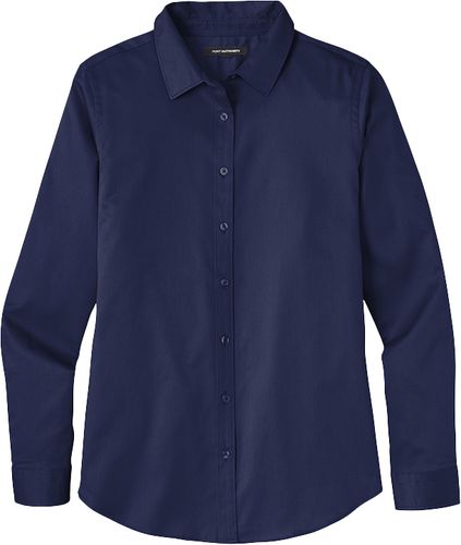 Ladies Long Sleeve Super Pro React Twill Shirt (D) image thumbnail