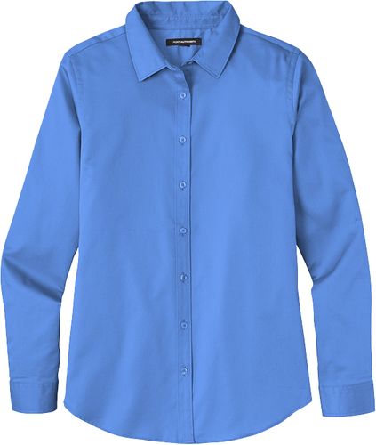 Ladies Long Sleeve Super Pro React Twill Shirt (D) image thumbnail