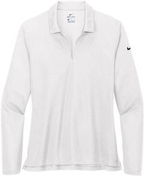 Image of Ladies Nike Dri-Fit Micro Pique Long Sleeve Polo (L)