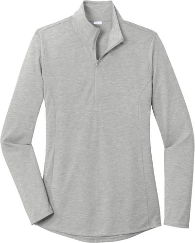 Sport Tek Ladies Triblend Wicking 1/4 Zip Pullover (L) image thumbnail