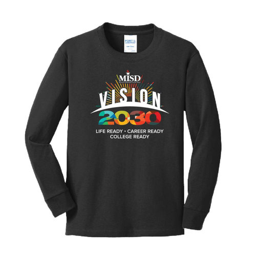 Youth Core Cotton Long Sleeve Tee (Vision 2030 1-W) - DTF image thumbnail