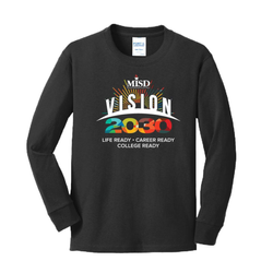 Image of Youth Core Cotton Long Sleeve Tee (Vision 2030 1-W) - DTF