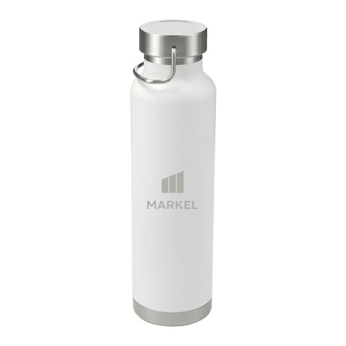 White 22oz Stainless Steel Water Bottle image thumbnail