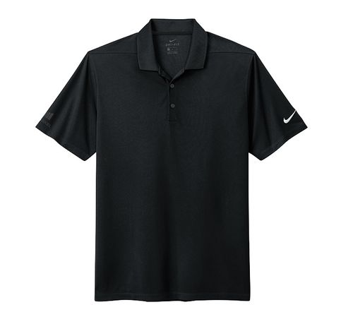 Nike Men's Black Dri-Fit Pique  Polo image thumbnail