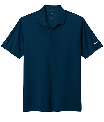 Nike Men's Navy Dri-Fit Pique  Polo image thumbnail